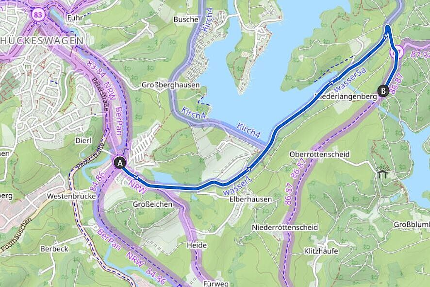Gesamter Bever-Neye Radweg Gesamter Bever-Neye Radweg