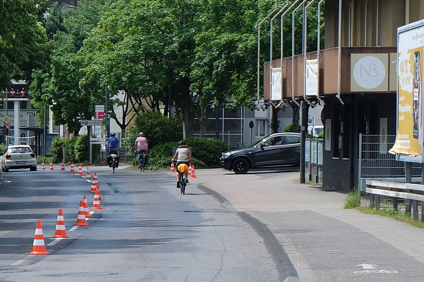 Pop-Up Bikelane in Bergisch Gladbach