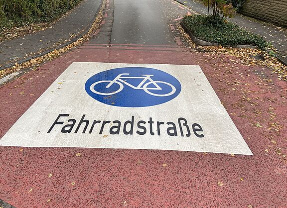 Fahrradstraße fängt so an