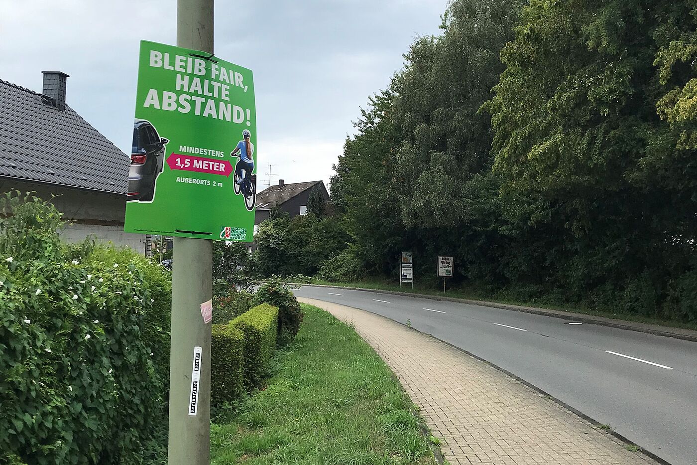 Plakat 1,5m Abstand