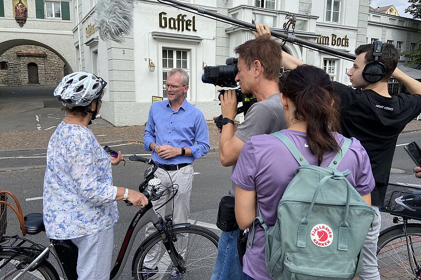 IMG_1229 Im Interview zum Fahrradklima-Test: BM Frank Stein