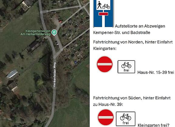 Vorschlag für neue Beschilderung