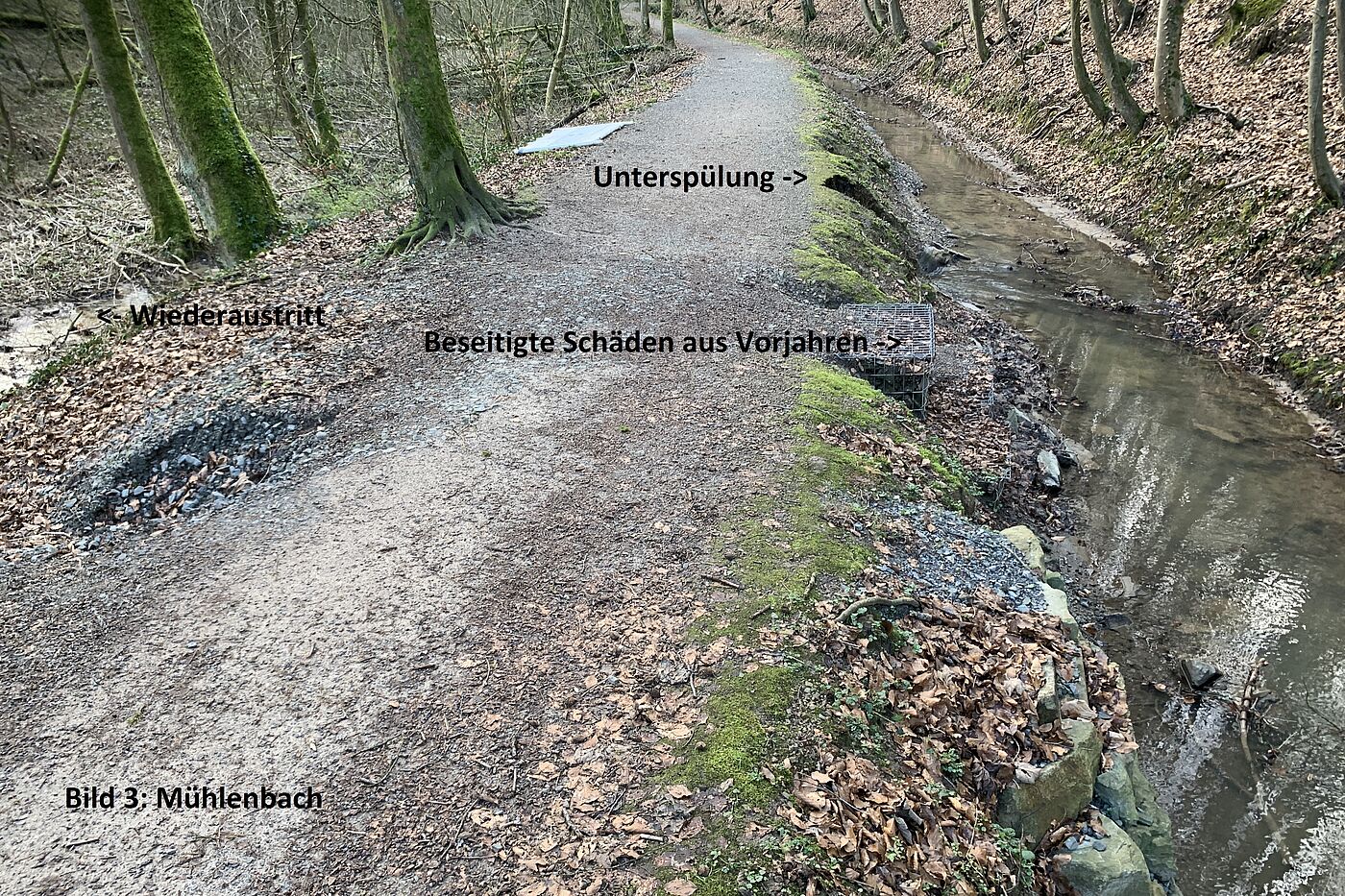 Schäden aus Vorjahren und neue Unterspülung